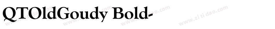QTOldGoudy Bold字体转换